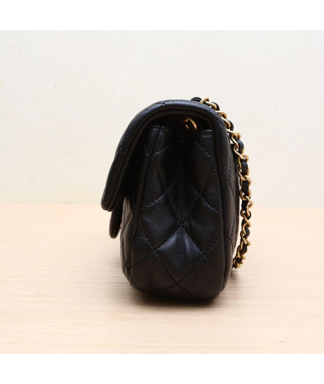 CHANEL Черная кожаная сумка через плечо, фото 5