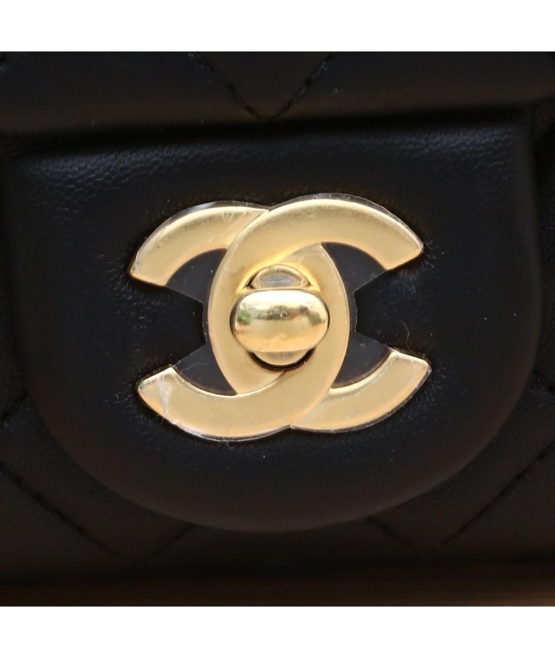 CHANEL Черная кожаная сумка через плечо, фото 8