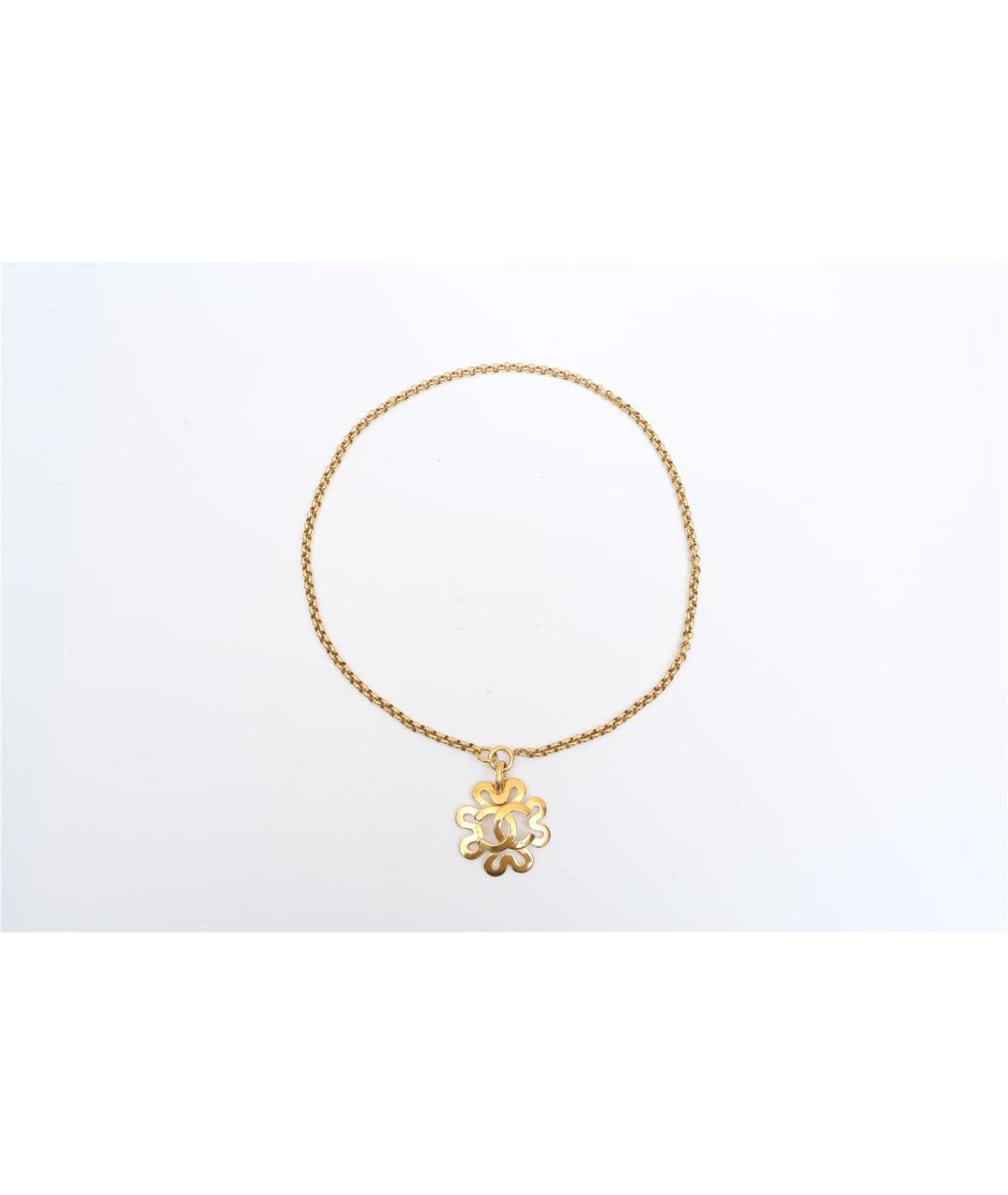 CHANEL Золотое металлическое колье, фото 6