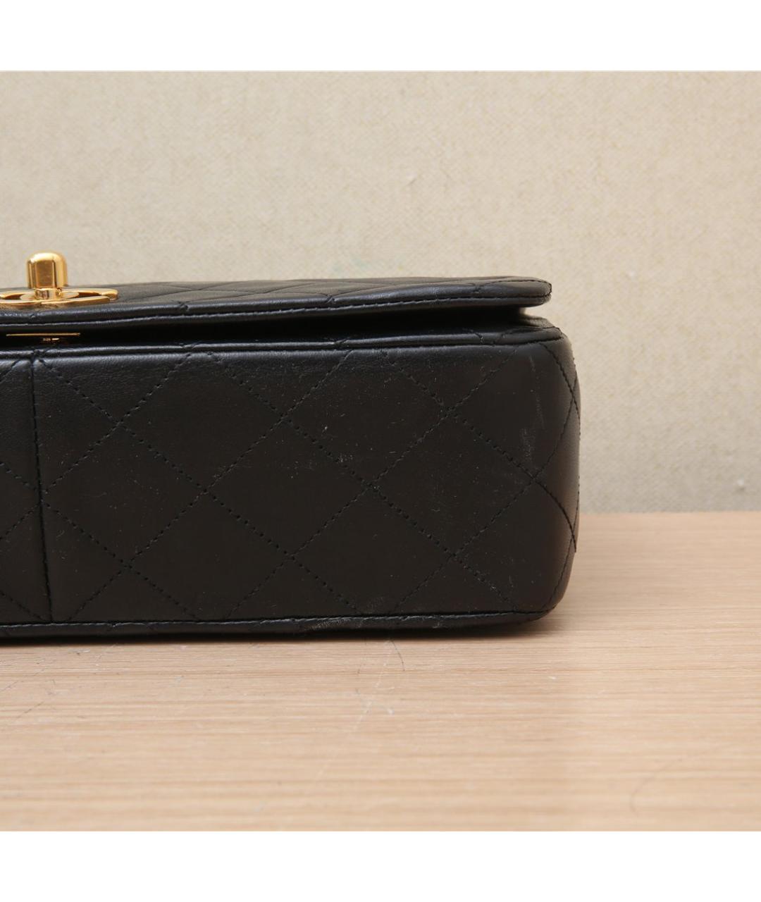 CHANEL Черная кожаная сумка через плечо, фото 7