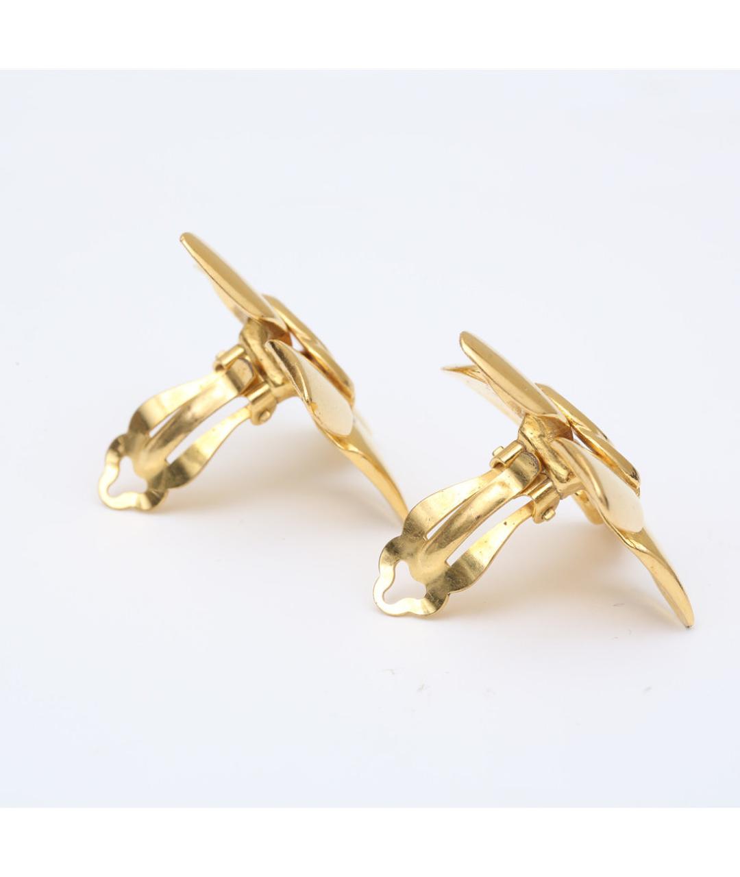 CHANEL Золотые металлические клипсы, фото 5