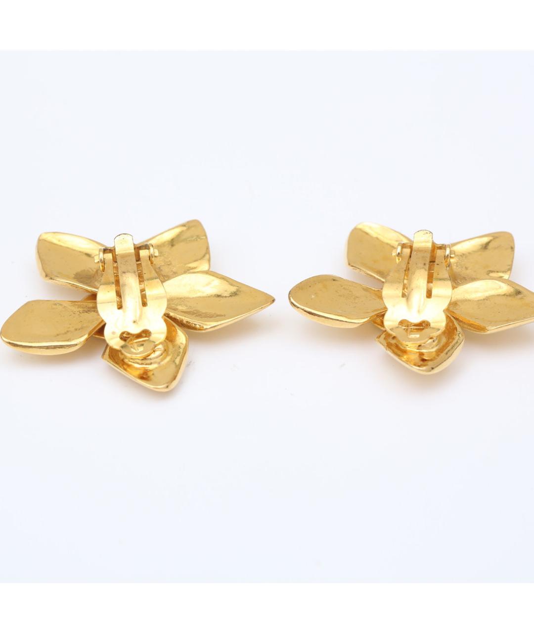 CHANEL Золотые металлические клипсы, фото 6