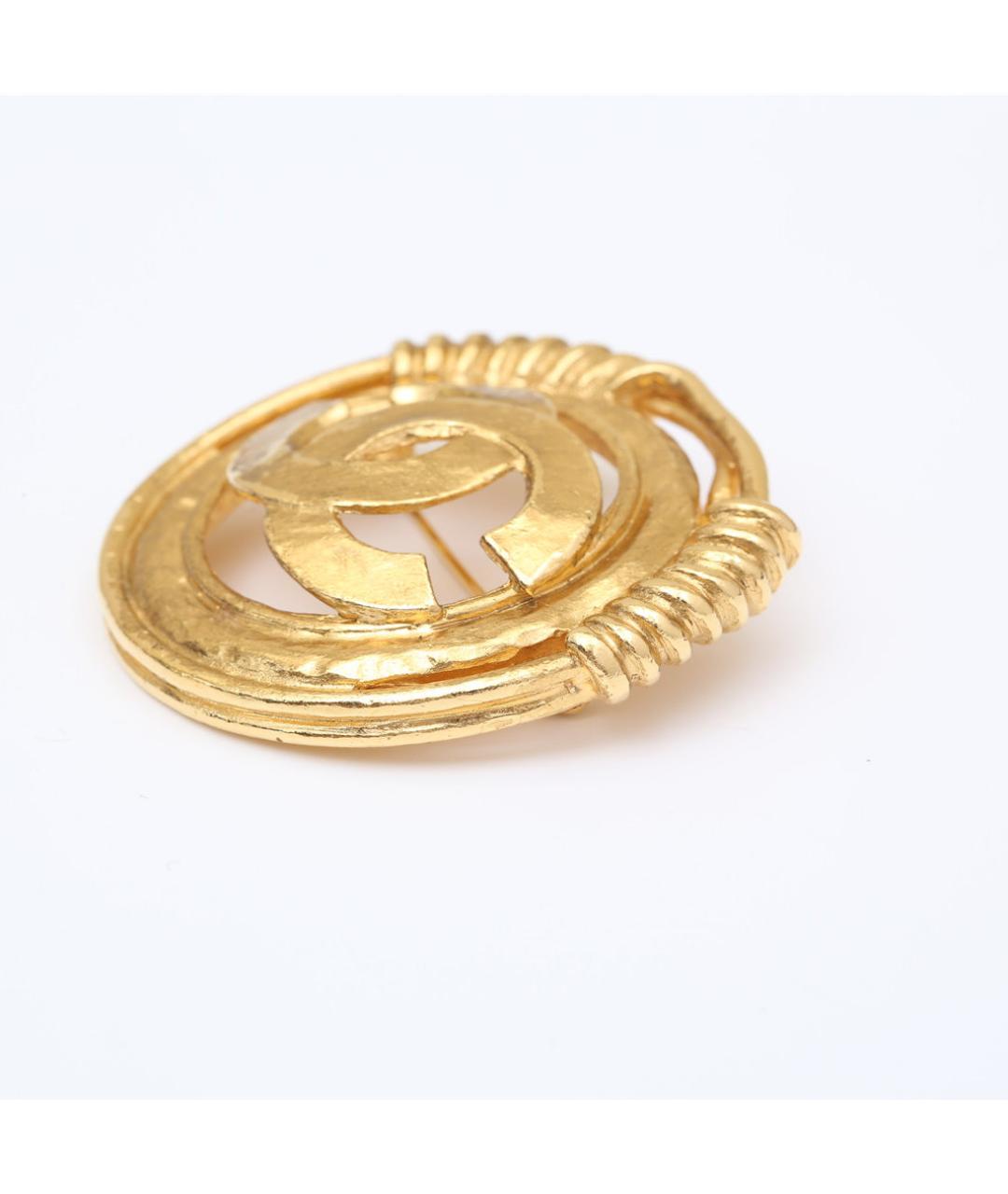 CHANEL Золотая металлическая булавка / брошь, фото 3