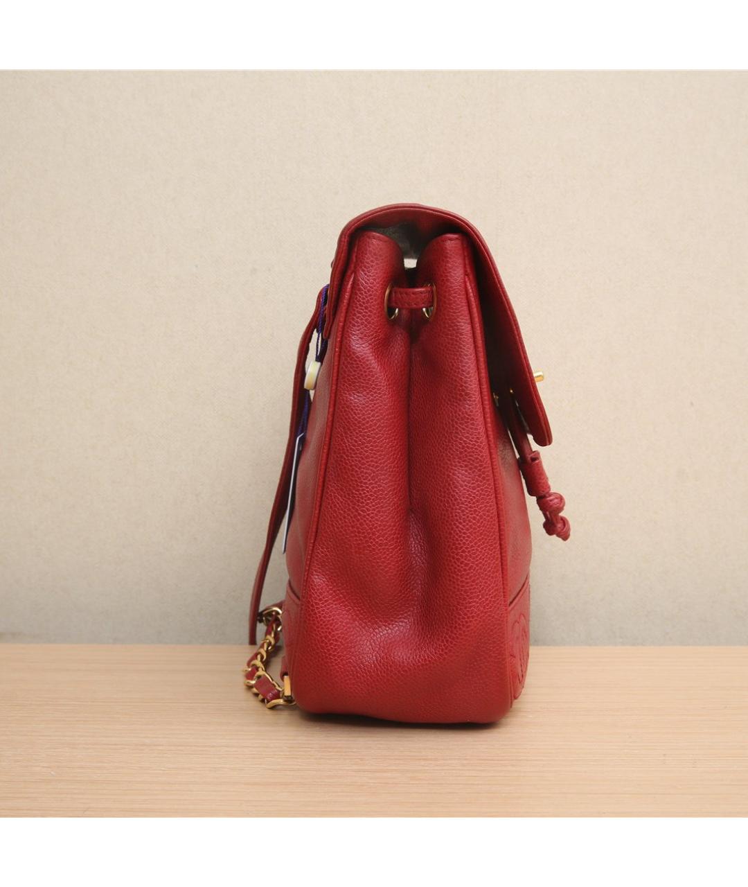 CHANEL Красный рюкзак, фото 4