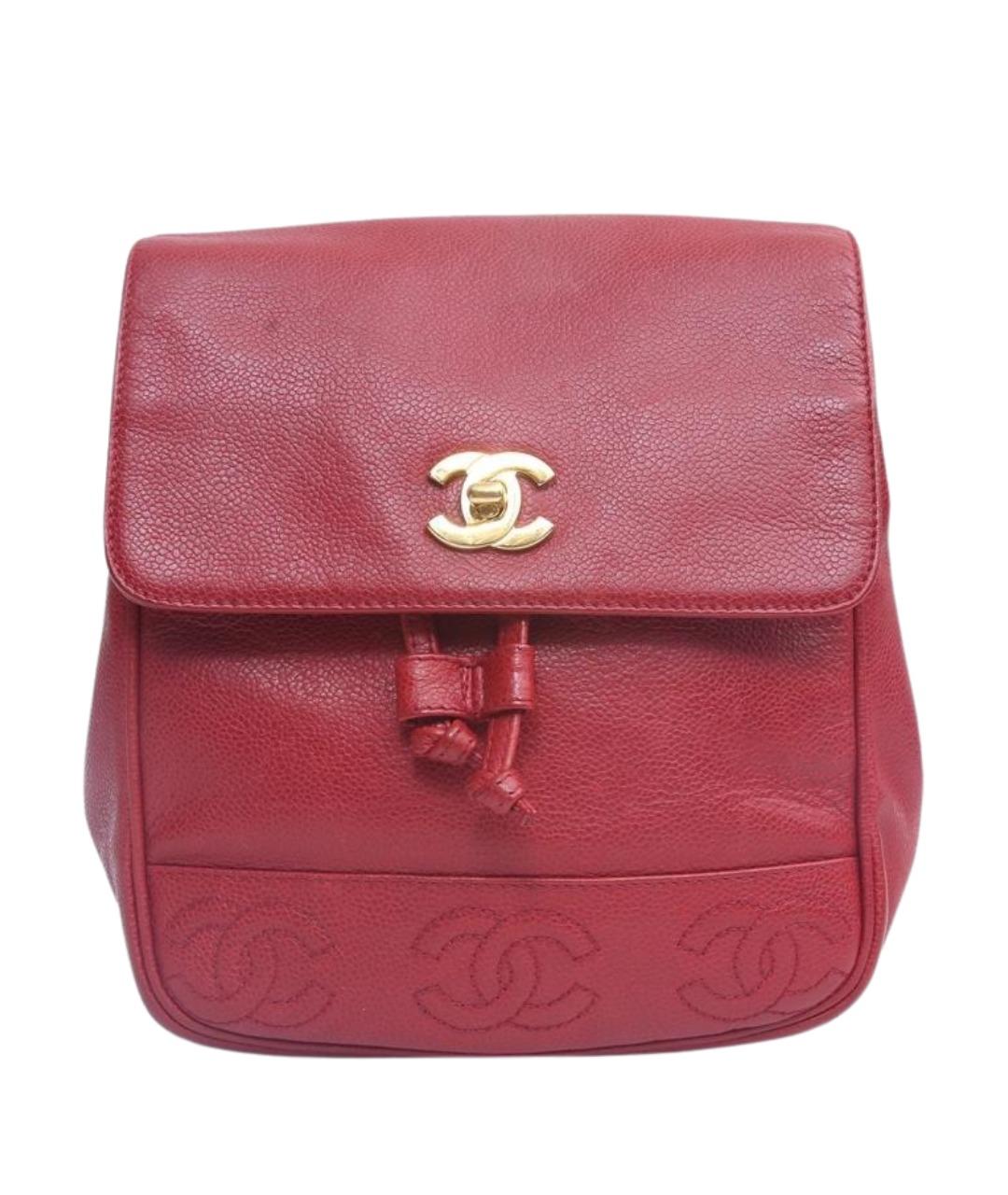 CHANEL Красный рюкзак, фото 1
