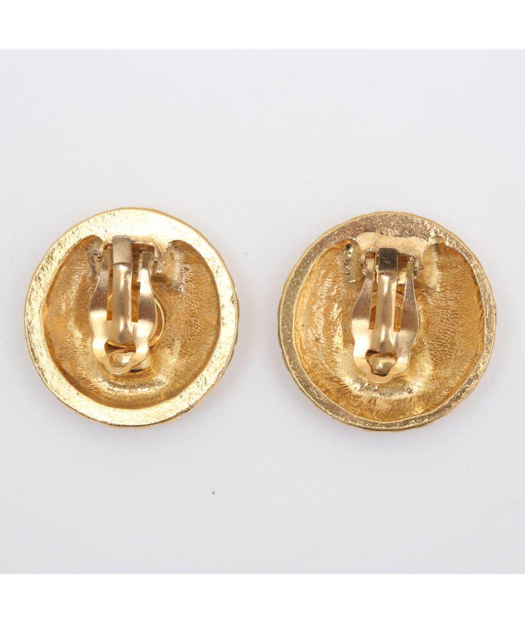 CHANEL Золотые металлические клипсы, фото 6