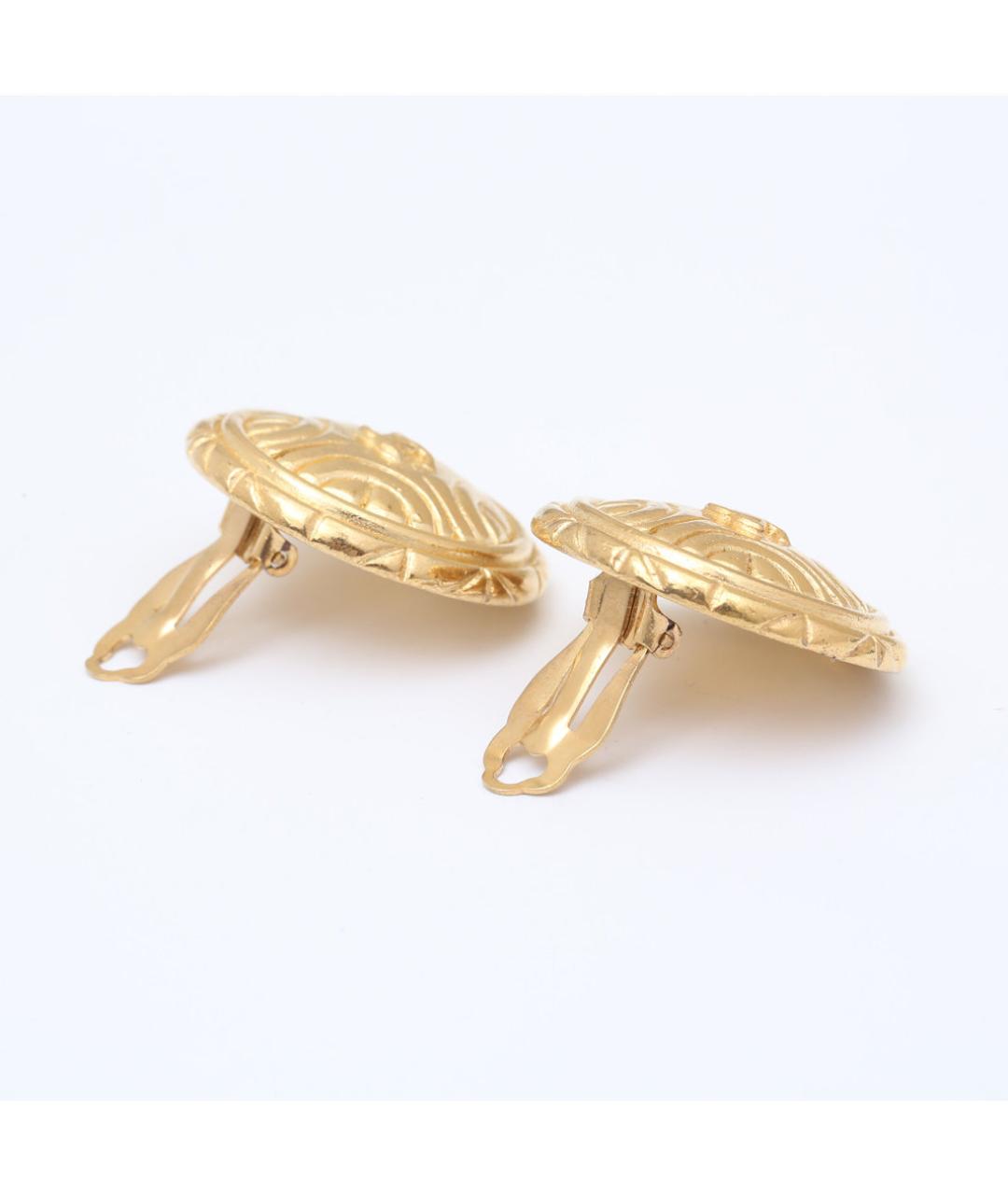 CHANEL Золотые металлические клипсы, фото 5