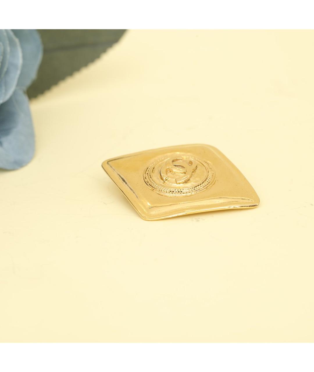 CHANEL Золотая металлическая булавка / брошь, фото 9