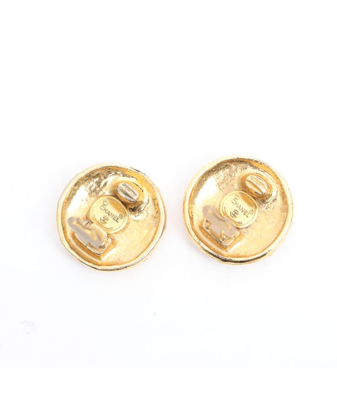 CHANEL Золотые клипсы, фото 5