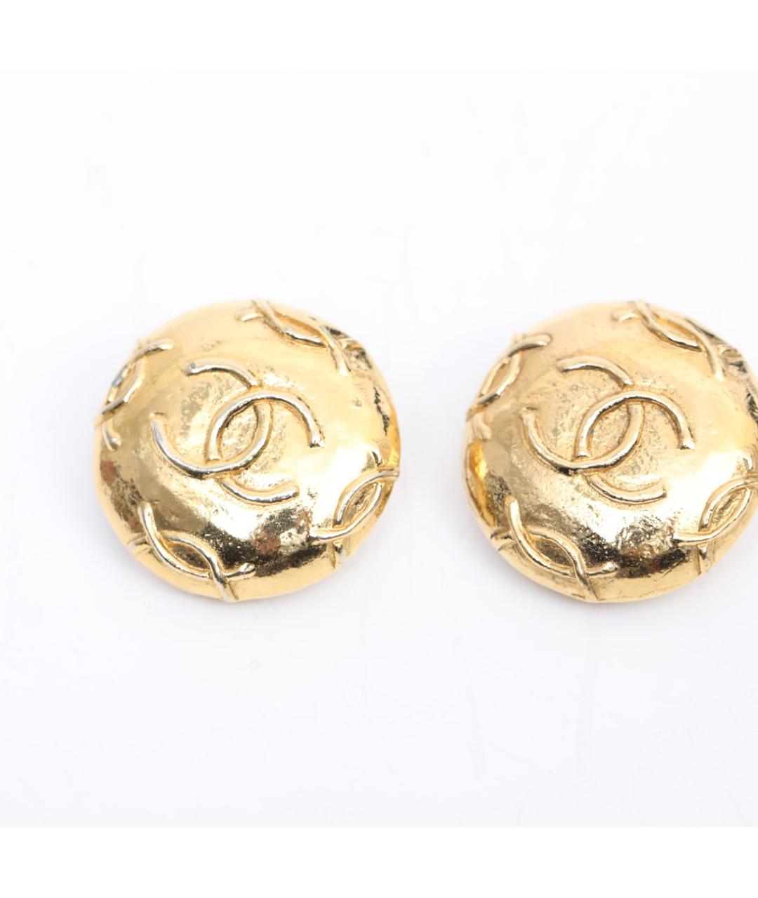 CHANEL Золотые клипсы, фото 3