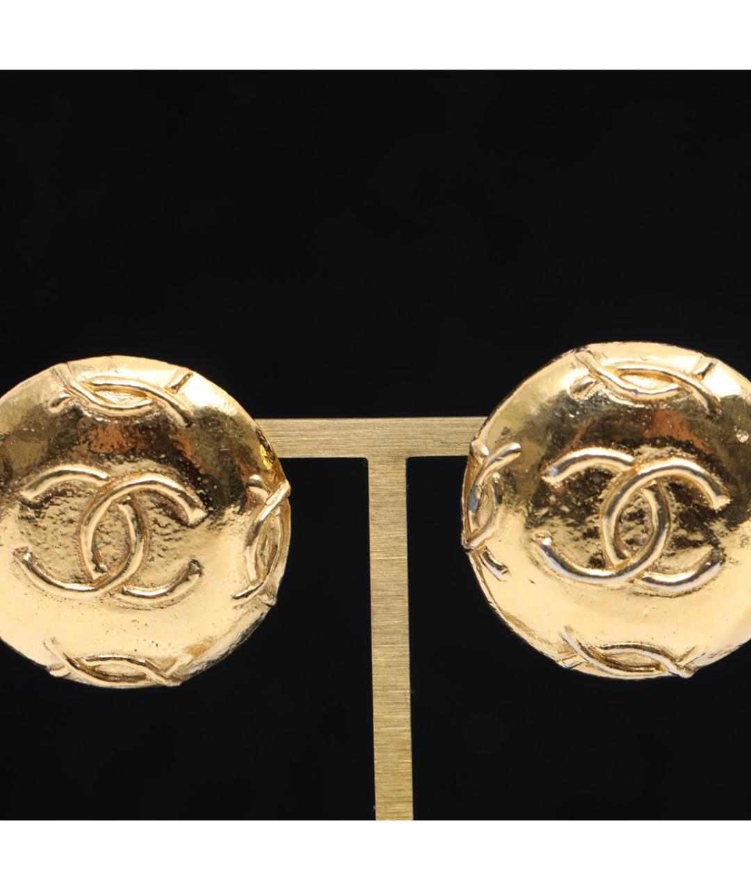 CHANEL Золотые клипсы, фото 2