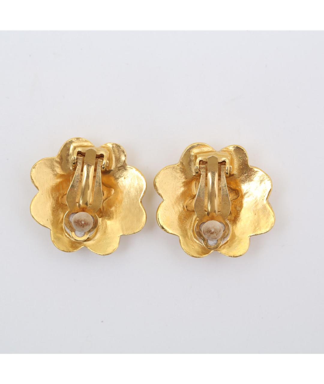 CHANEL Золотые металлические клипсы, фото 6