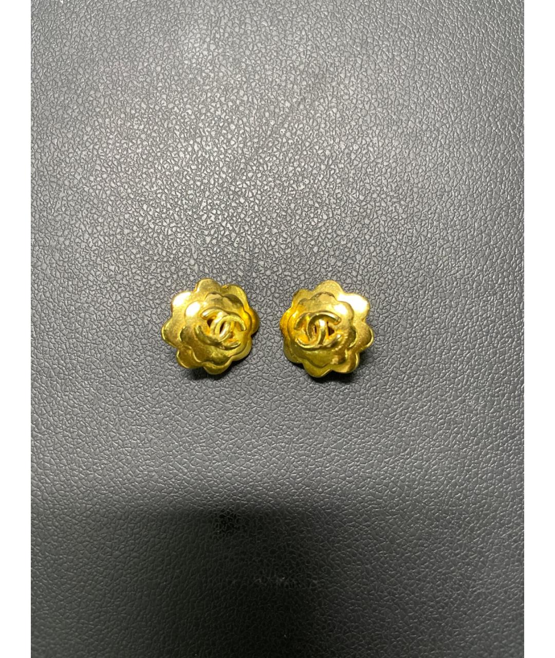 CHANEL Золотые металлические клипсы, фото 7