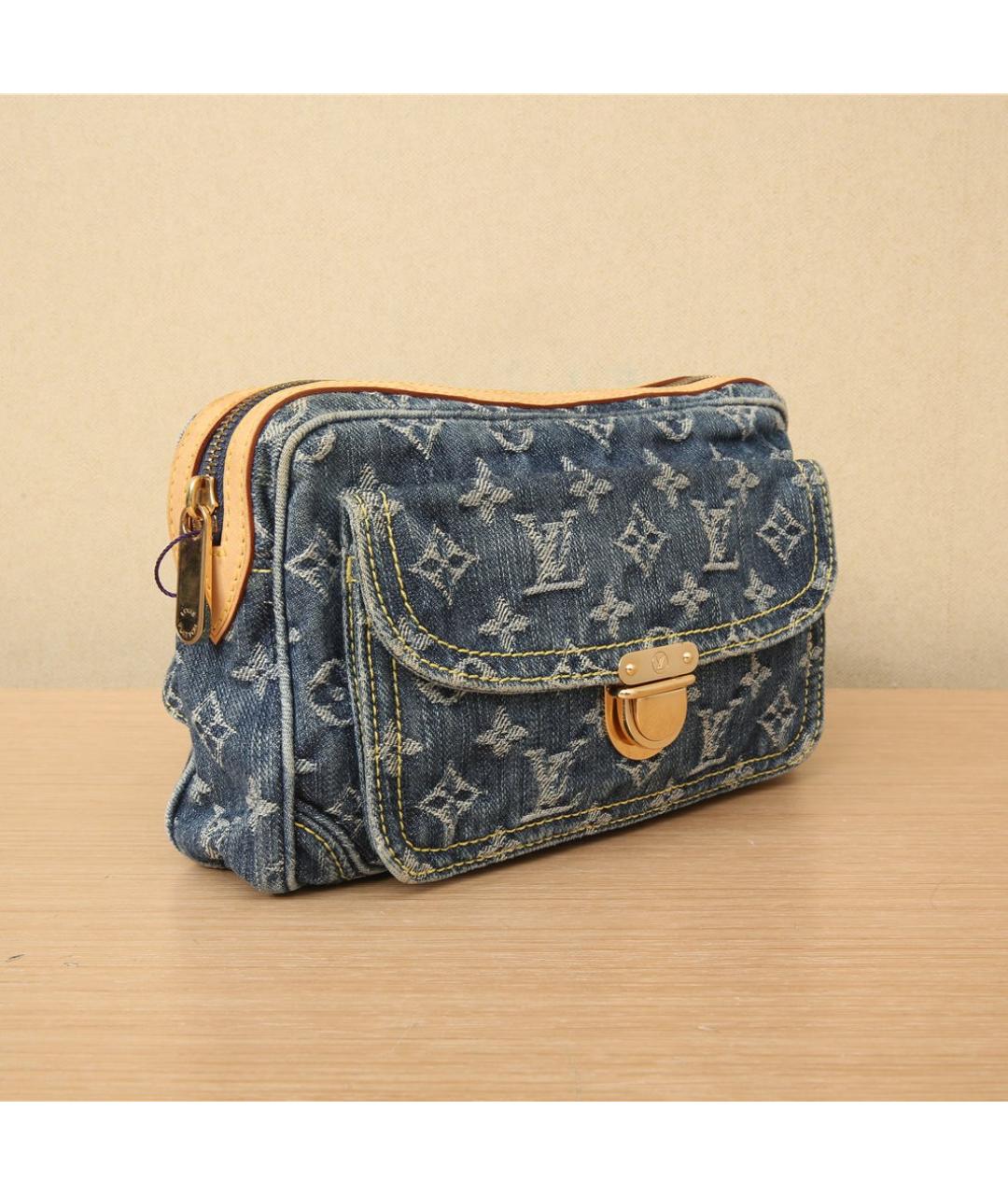 LOUIS VUITTON Синяя деним сумка через плечо, фото 3