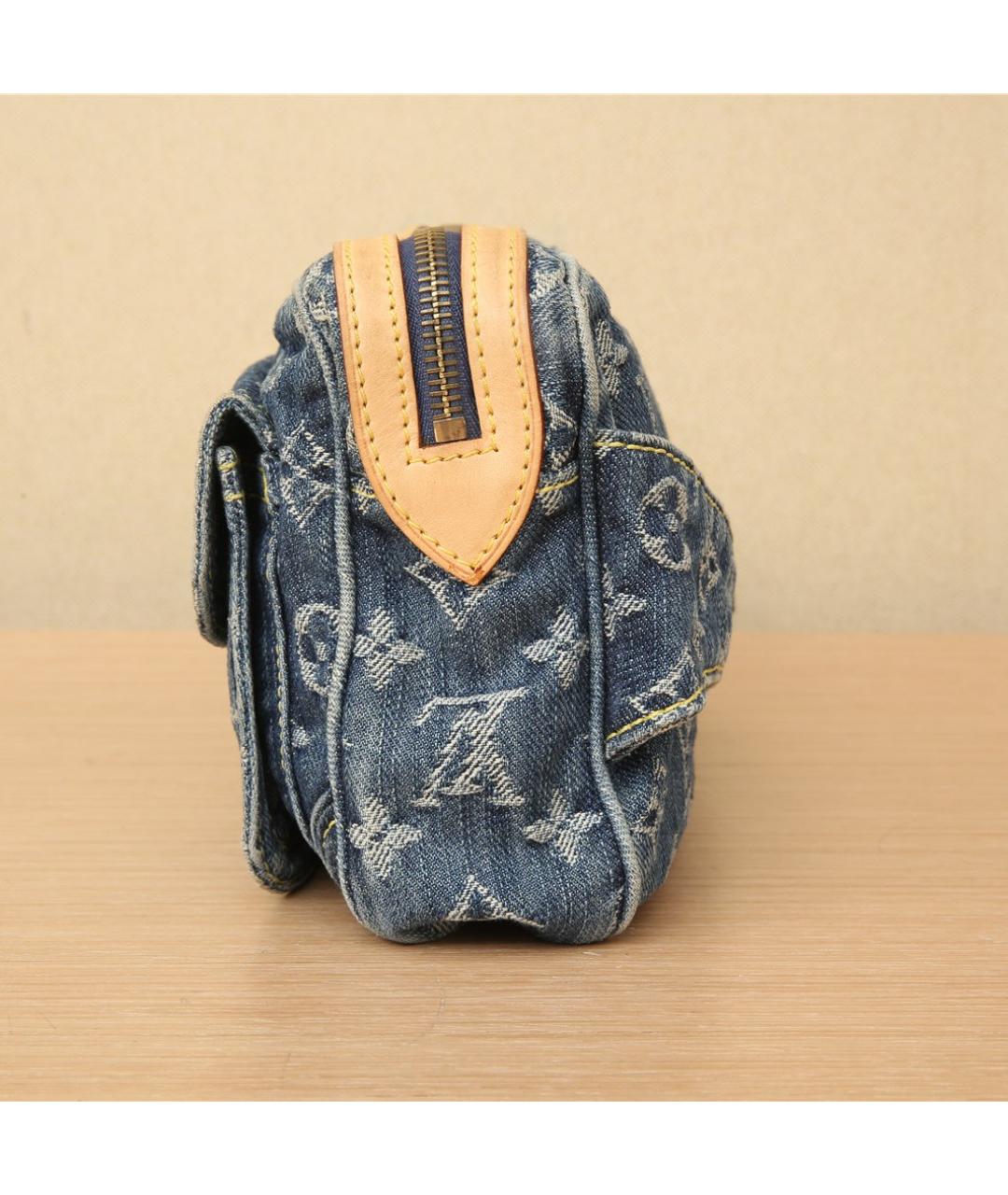 LOUIS VUITTON Синяя деним сумка через плечо, фото 4