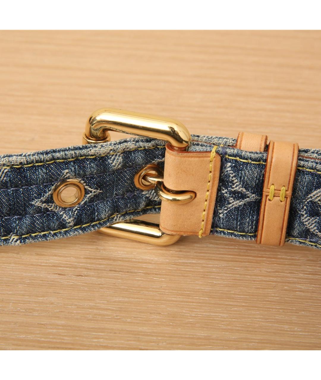 LOUIS VUITTON Синяя деним сумка через плечо, фото 7