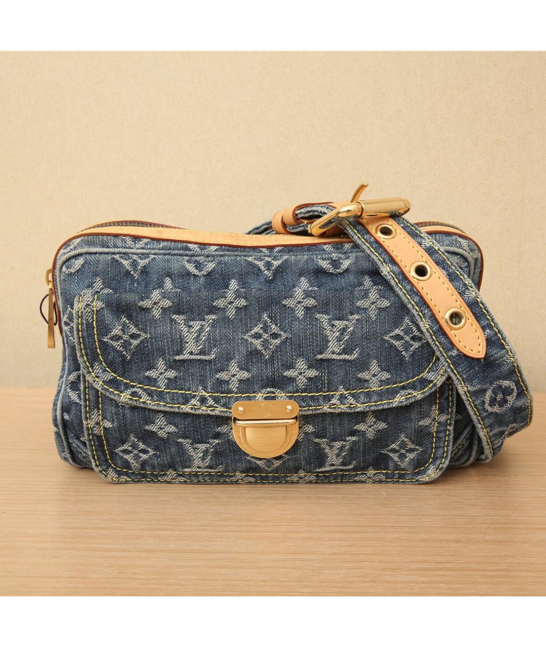 LOUIS VUITTON Синяя деним сумка через плечо, фото 2