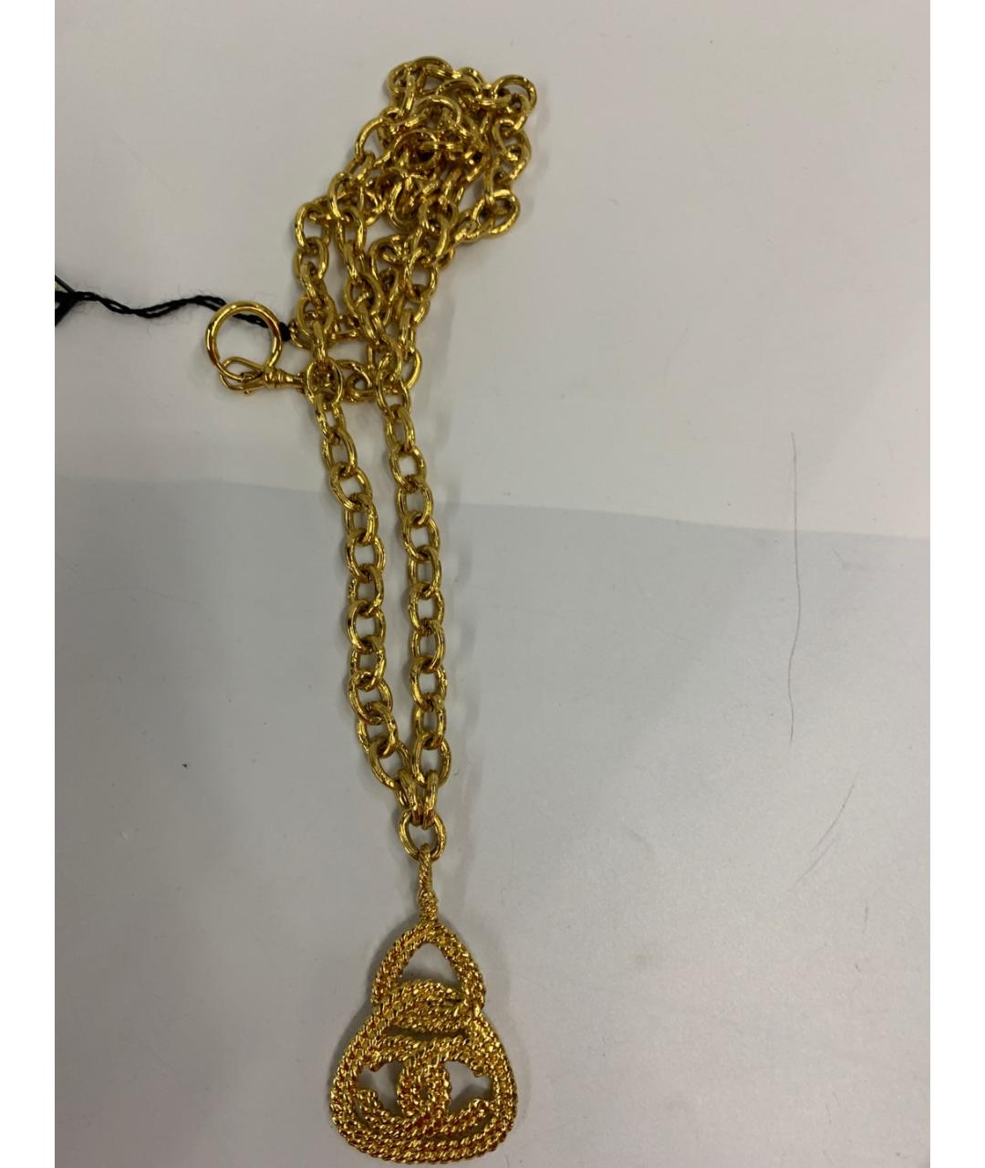 CHANEL Золотое металлическое колье, фото 8