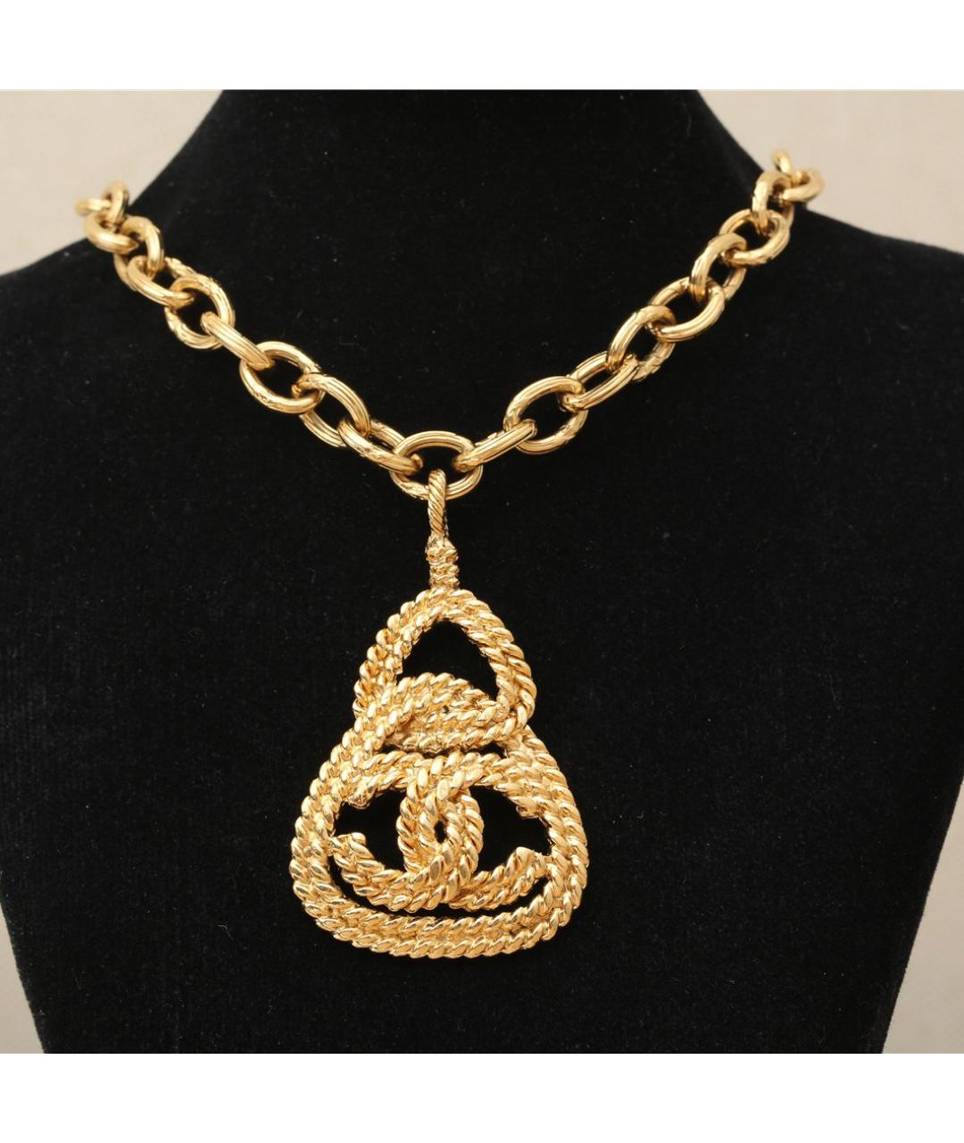 CHANEL Золотое металлическое колье, фото 2