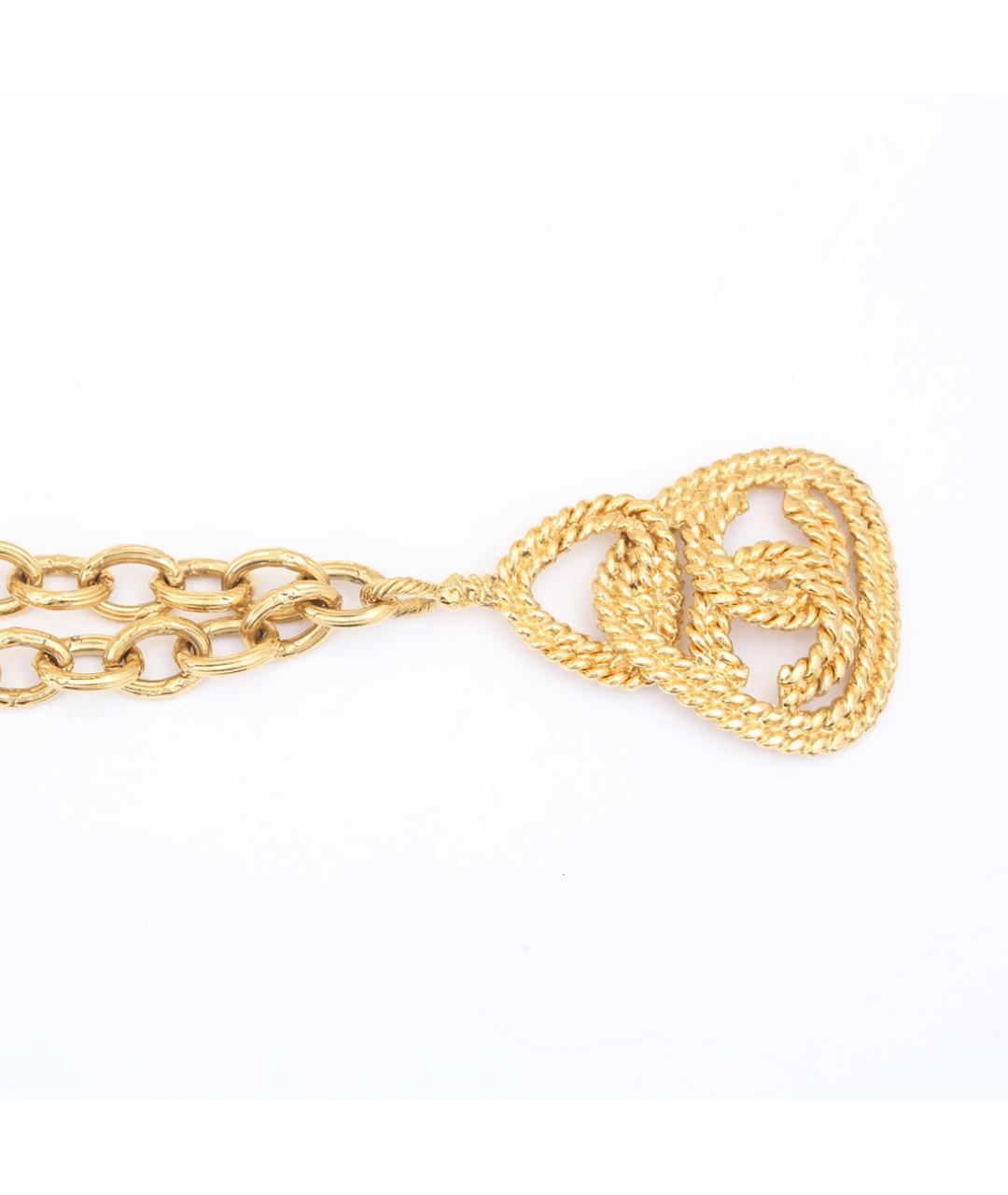 CHANEL Золотое металлическое колье, фото 3