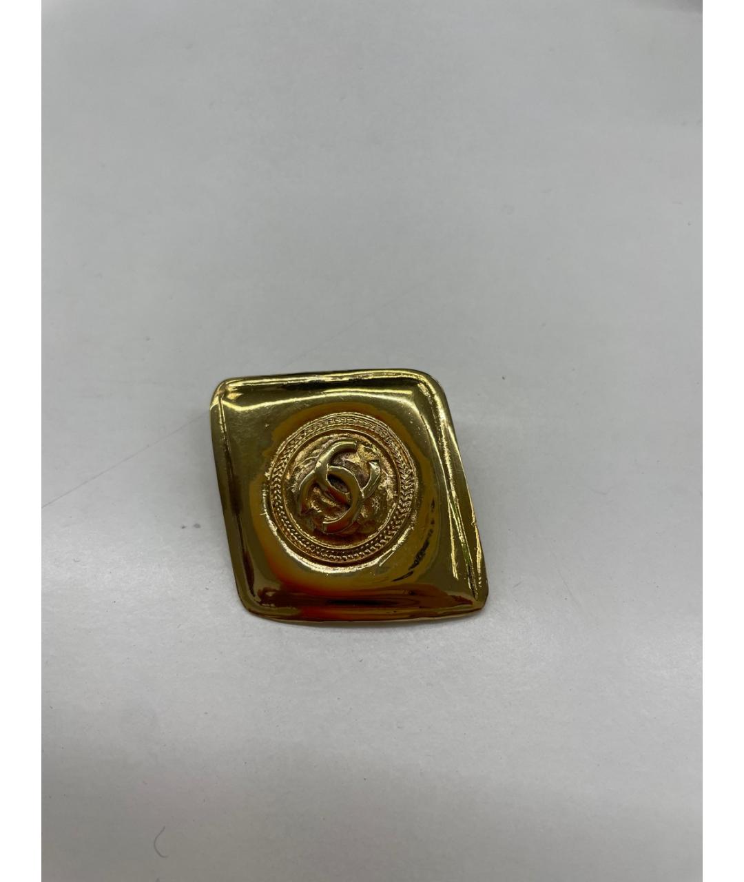 CHANEL Золотая металлическая булавка / брошь, фото 8