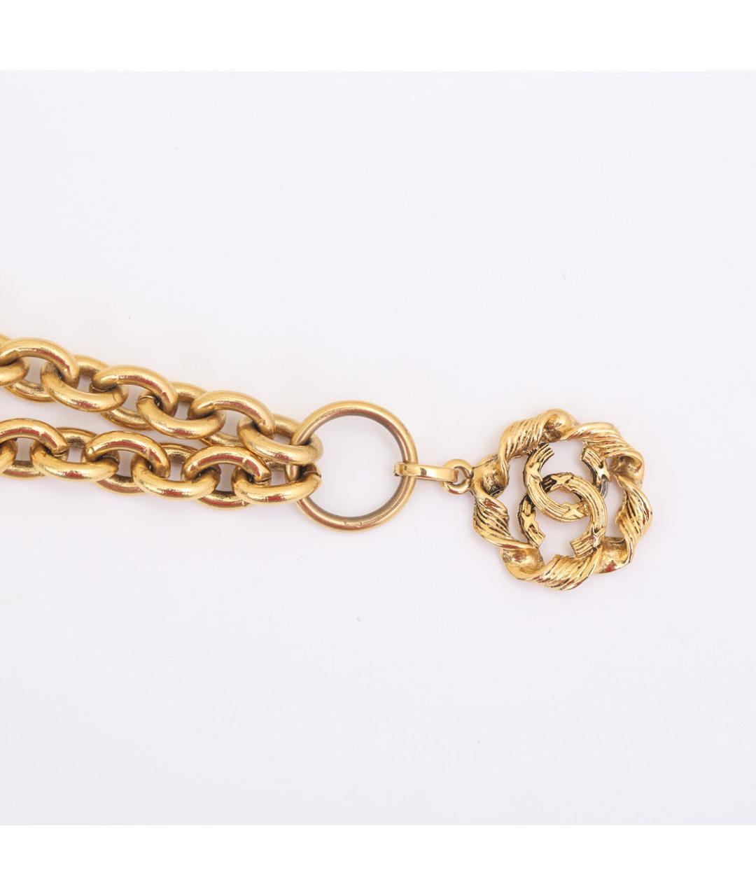 CHANEL Золотое металлическое колье, фото 3