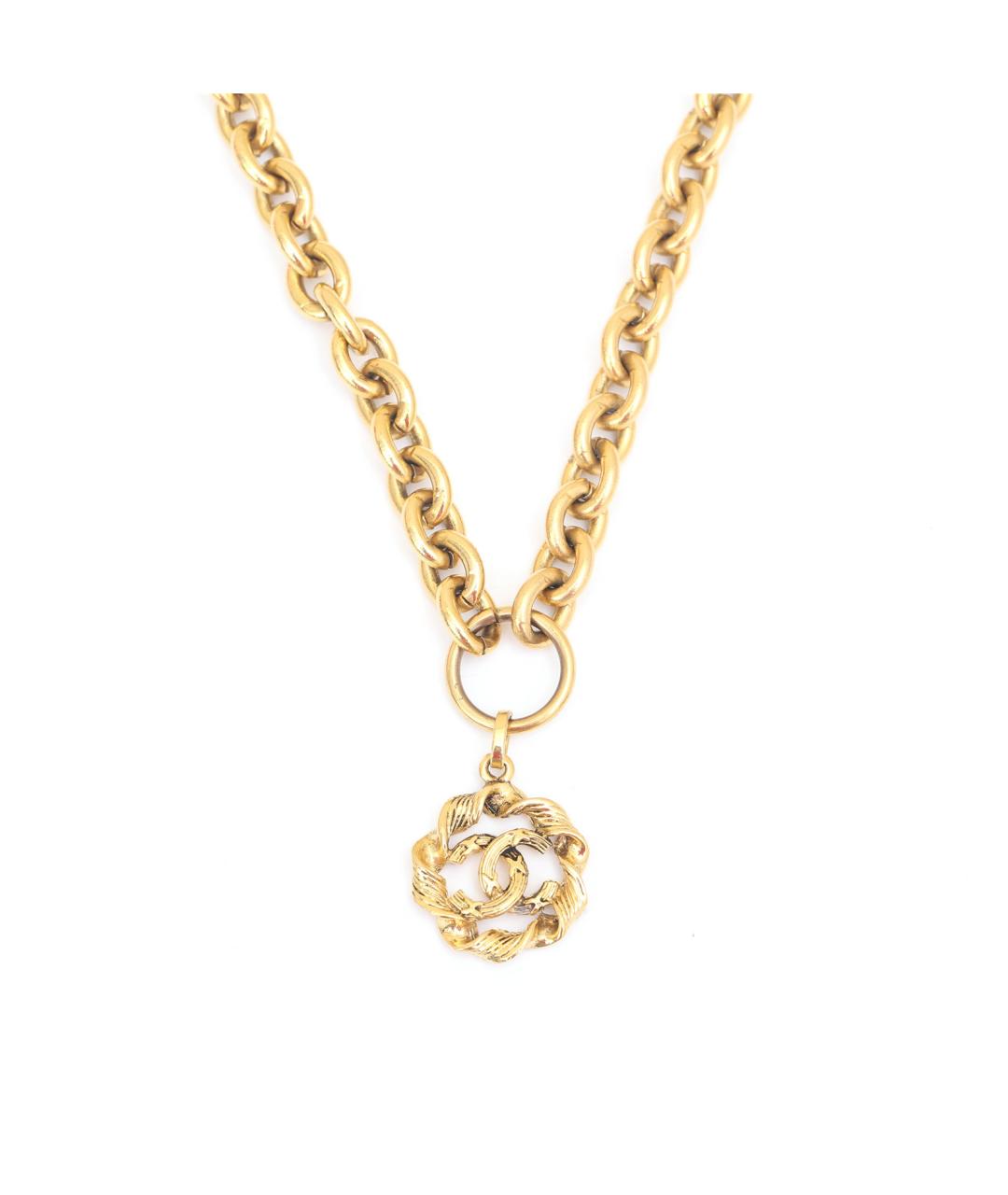 CHANEL Золотое металлическое колье, фото 1
