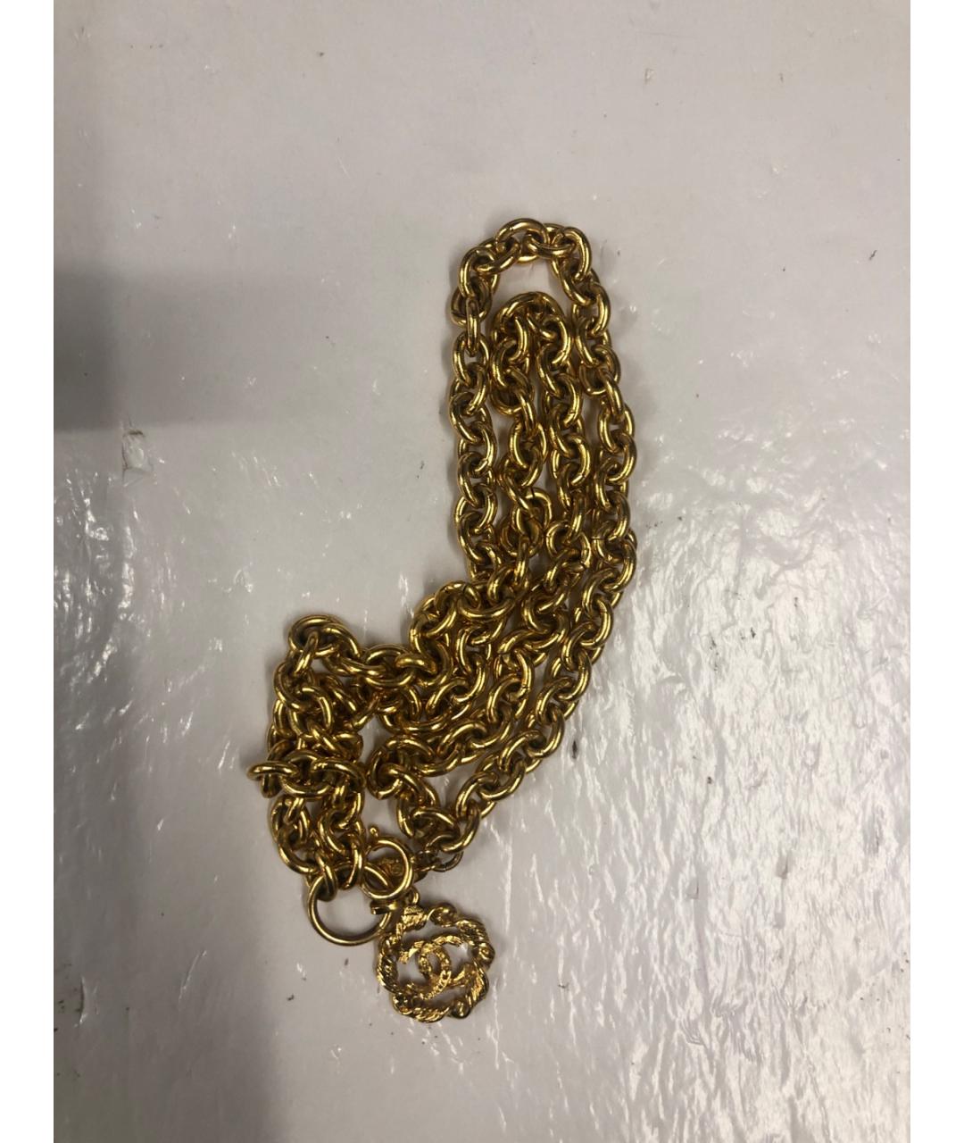 CHANEL Золотое металлическое колье, фото 8