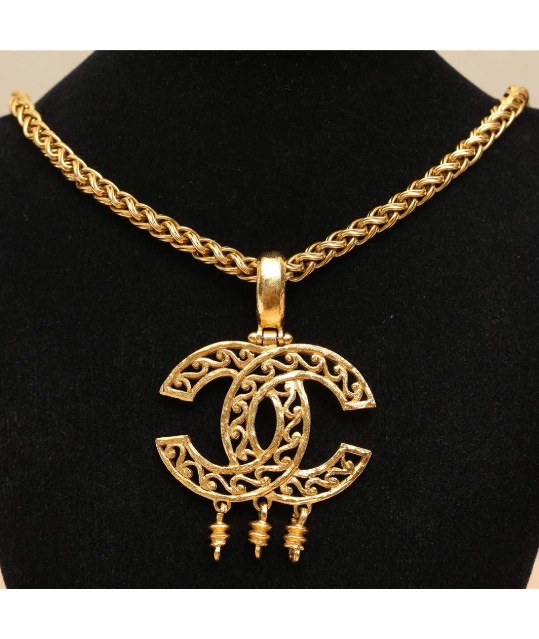 CHANEL Золотое металлическое колье, фото 2