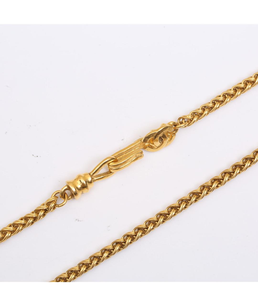 CHANEL Золотое металлическое колье, фото 3