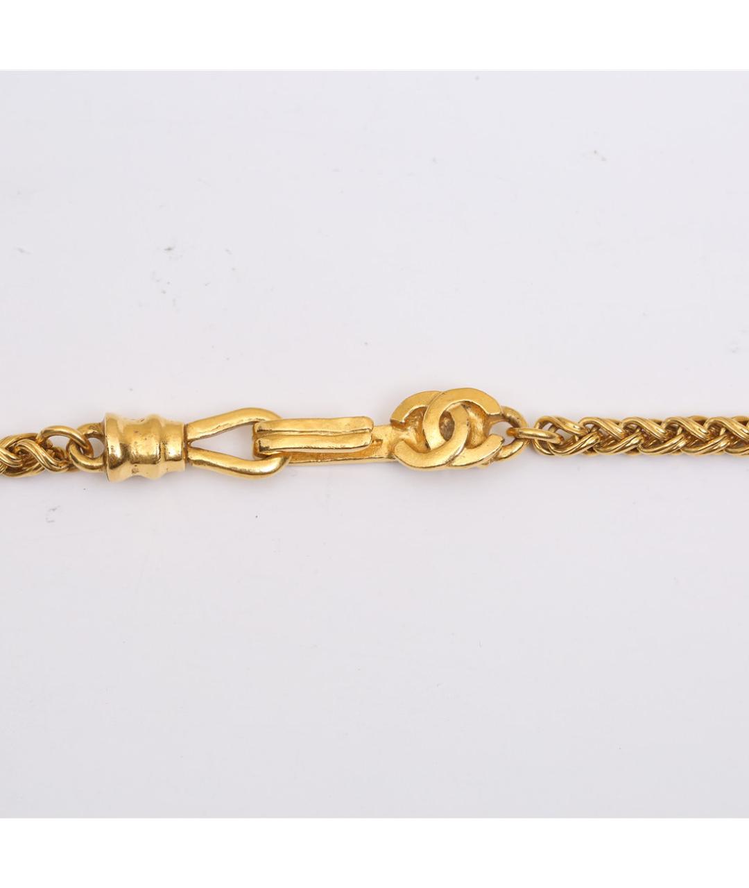 CHANEL Золотое металлическое колье, фото 4