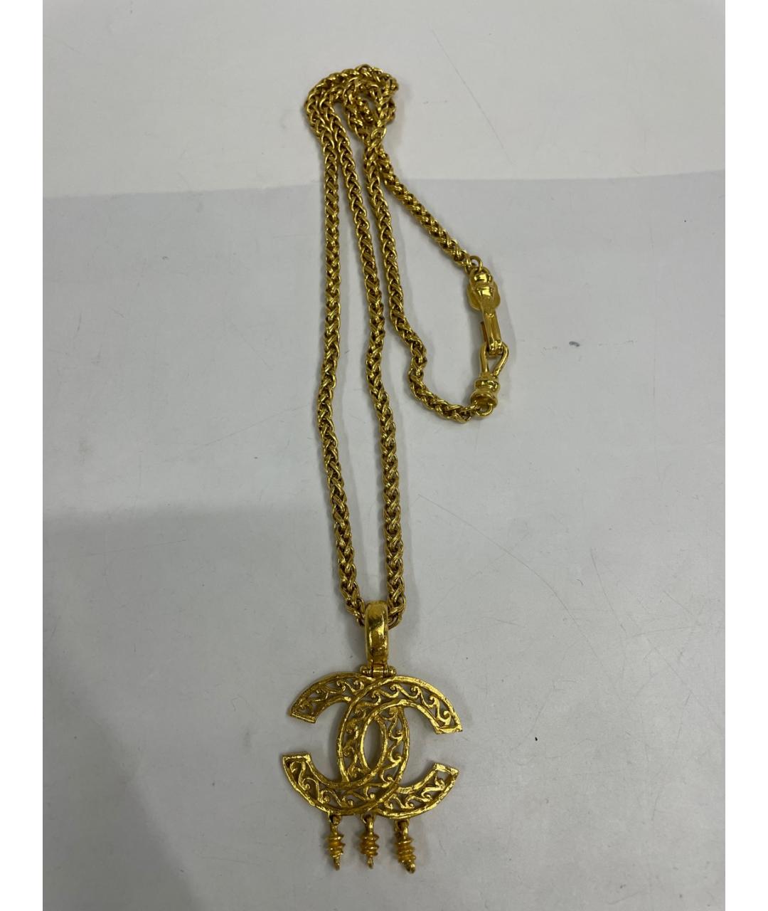 CHANEL Золотое металлическое колье, фото 8