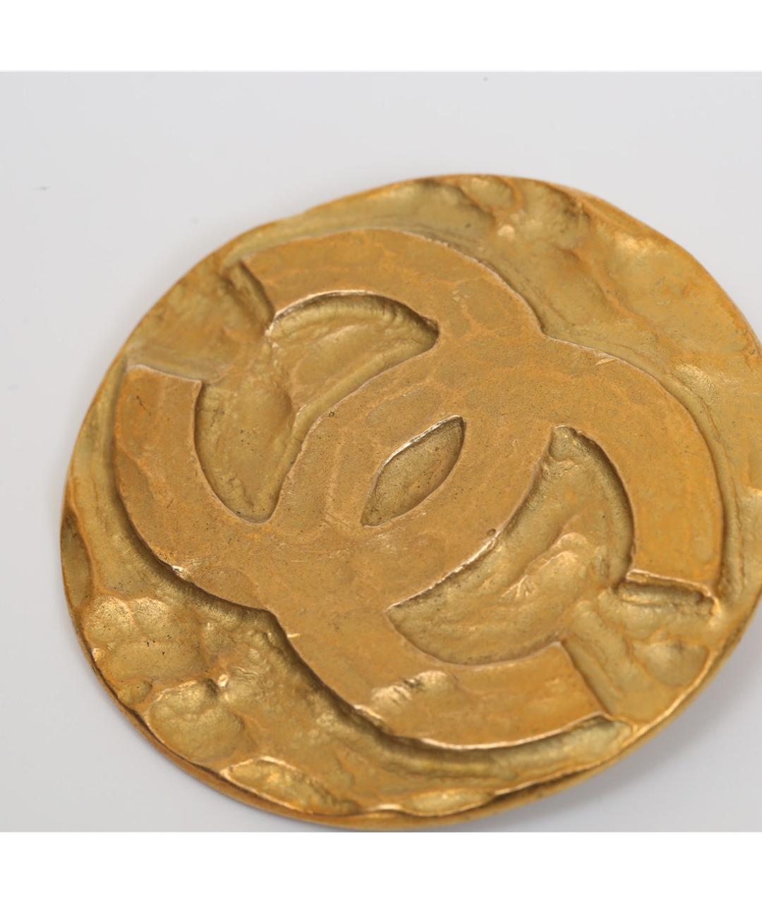 CHANEL Золотая металлическая булавка / брошь, фото 4