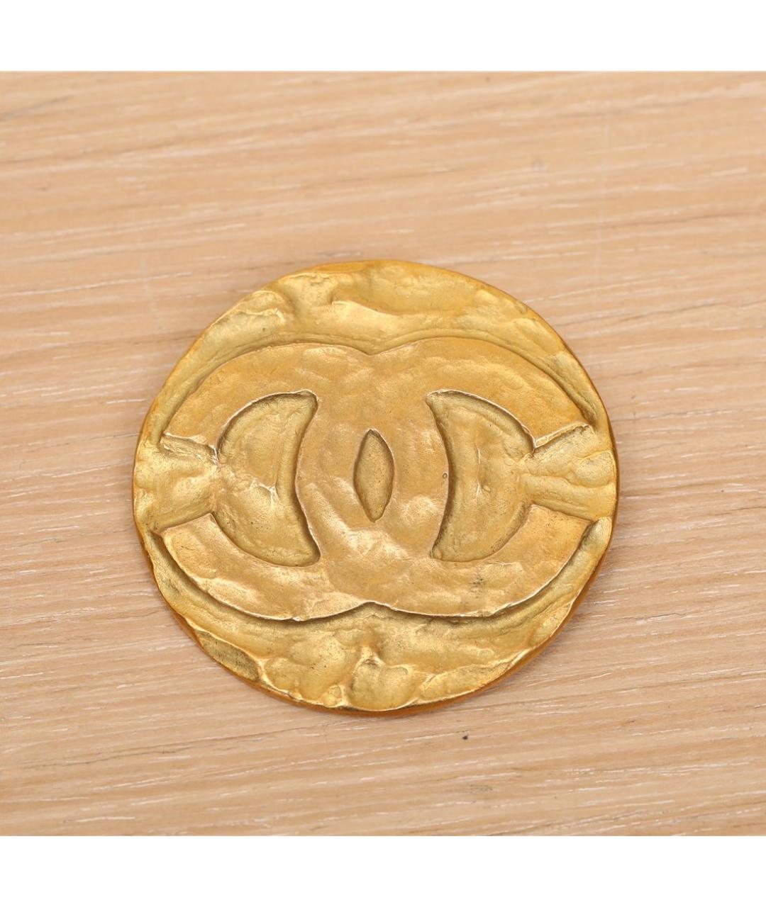 CHANEL Золотая металлическая булавка / брошь, фото 2