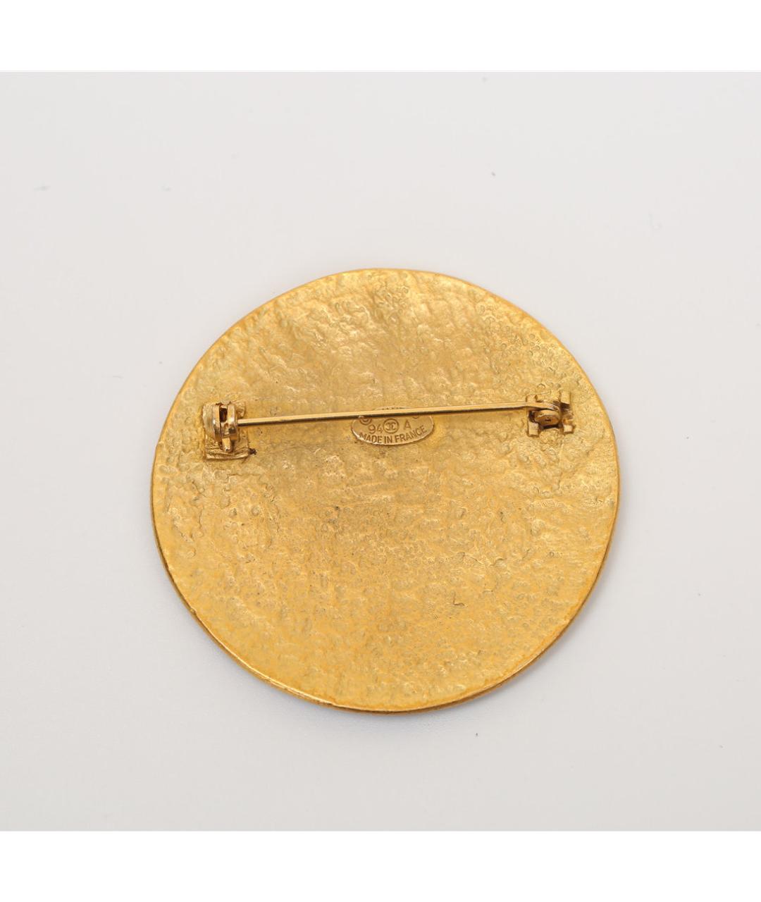 CHANEL Золотая металлическая булавка / брошь, фото 5