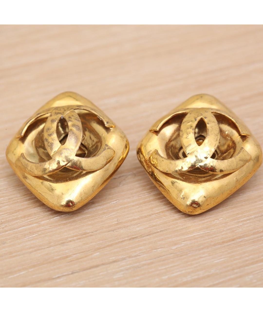 CHANEL Золотые металлические клипсы, фото 7