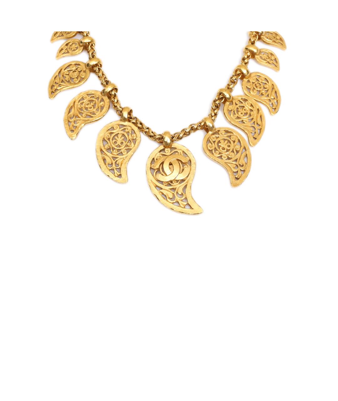CHANEL Золотое металлическое колье, фото 1
