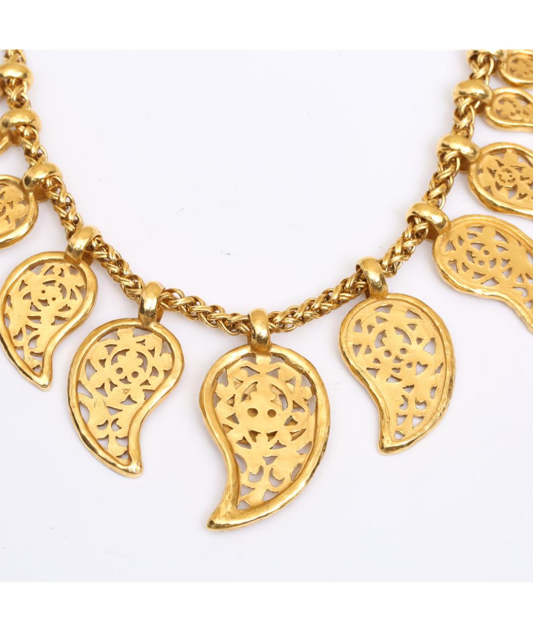 CHANEL Золотое металлическое колье, фото 5