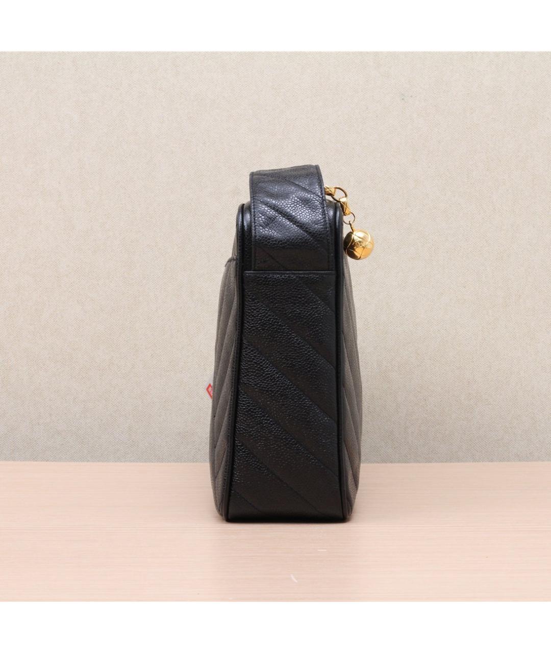 CHANEL Черная кожаная сумка через плечо, фото 4