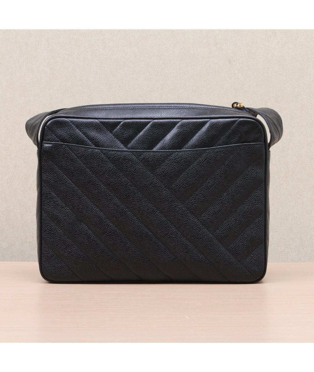 CHANEL Черная кожаная сумка через плечо, фото 5