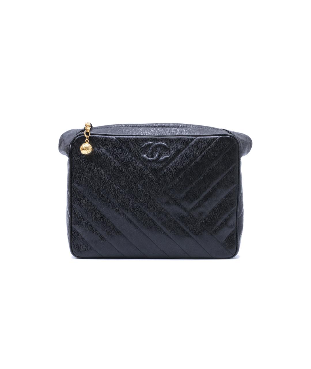 CHANEL Черная кожаная сумка через плечо, фото 10