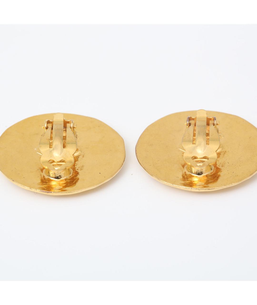 CHANEL Золотые металлические клипсы, фото 6