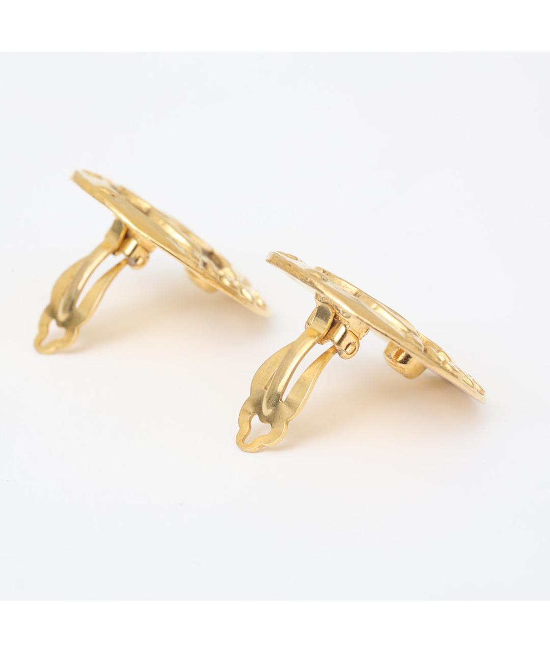 CHANEL Золотые металлические клипсы, фото 5