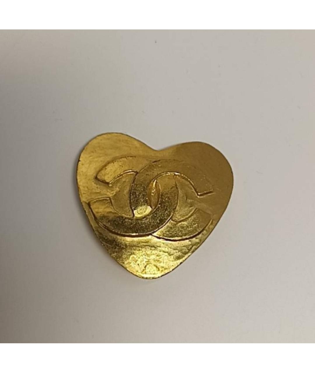 CHANEL Золотая металлическая булавка / брошь, фото 6