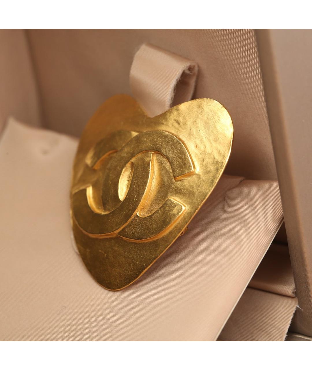 CHANEL Золотая металлическая булавка / брошь, фото 5
