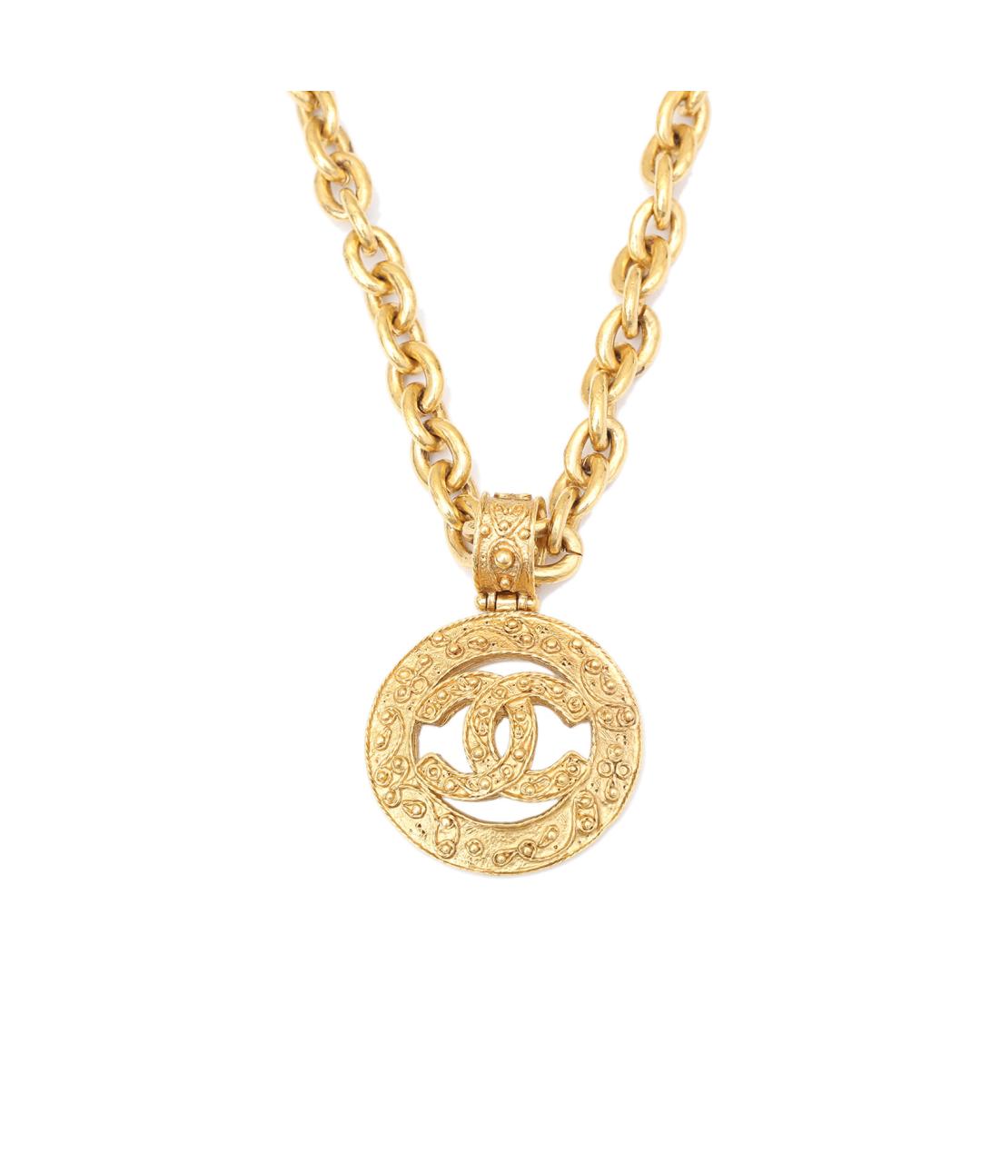 CHANEL Золотое металлическое колье, фото 1