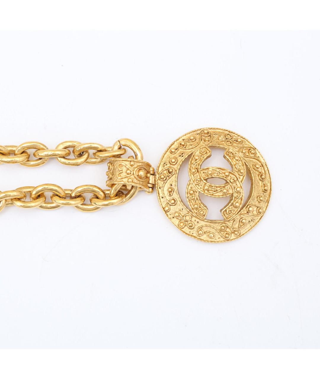 CHANEL Золотое металлическое колье, фото 3