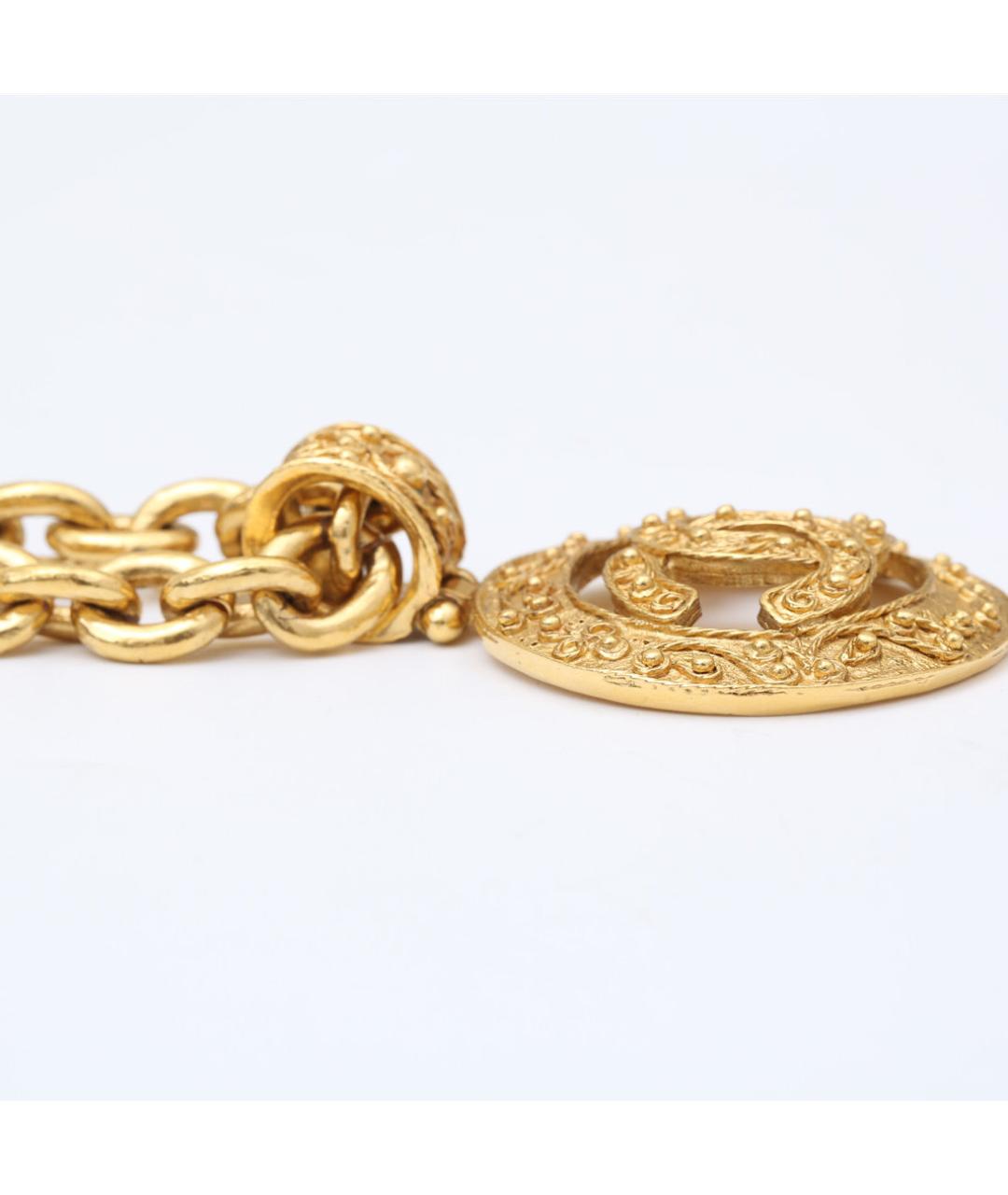 CHANEL Золотое металлическое колье, фото 4