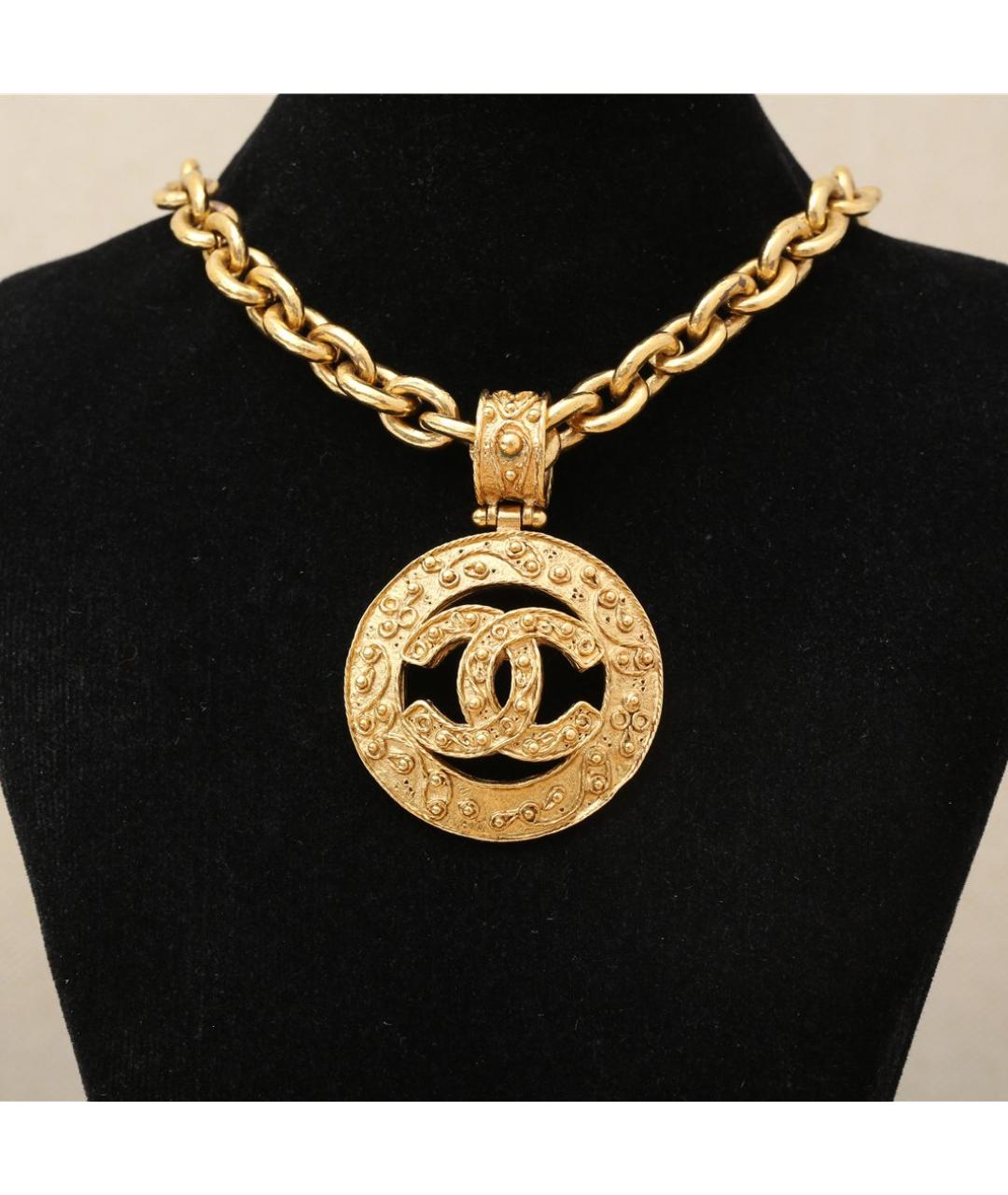 CHANEL Золотое металлическое колье, фото 2
