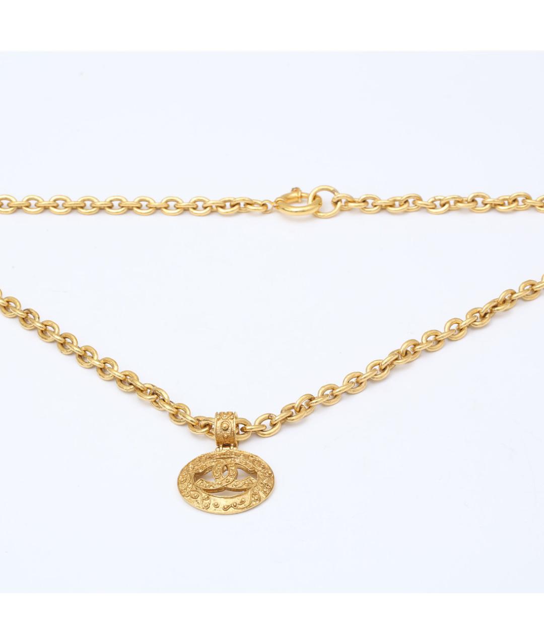 CHANEL Золотое металлическое колье, фото 7